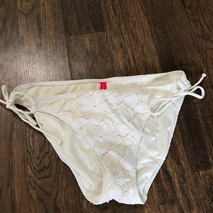 Victoria’s Secret Floral lace white bikini bottom